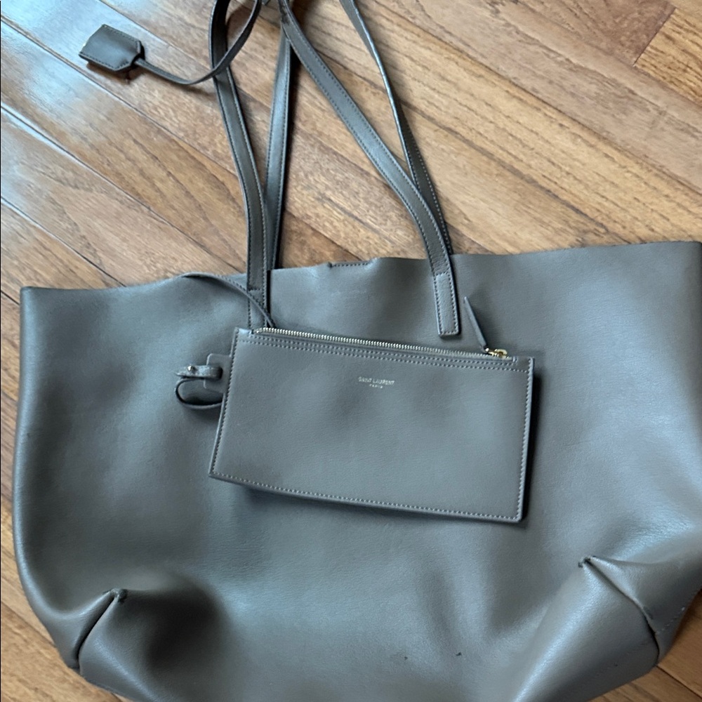 Saint Laurent  Leather Shopping Tote